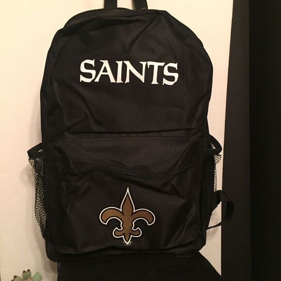 New Orleans Saints Backpack Medium School College Travel Overnight Trip Carryon - Picture 1 of 2